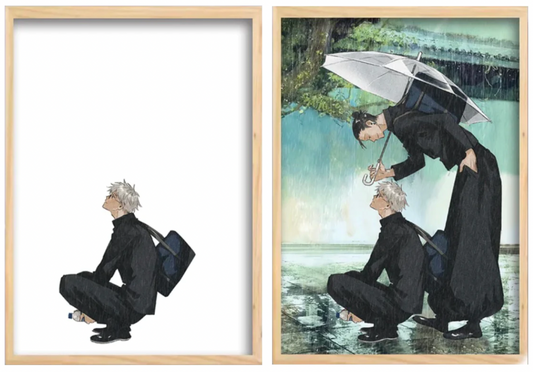 Tokyo Sorcery | Gojo & Geto in the Rain LED Painting