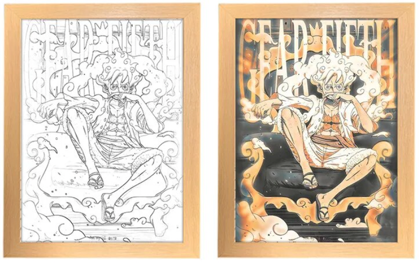 One Piece | Peinture lumineuse LED Luffy Gear 5 V1