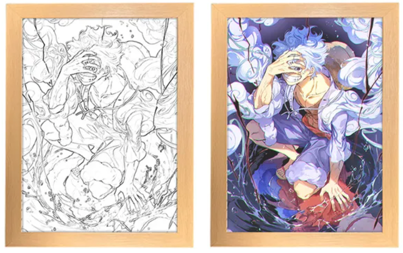One Piece | Peinture lumineuse LED Luffy Gear 5 V8