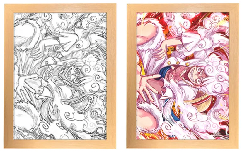 One Piece | Peinture lumineuse LED Luffy Gear 5 V9