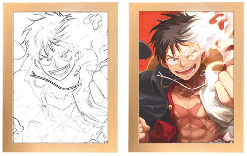 One Piece | Peinture lumineuse LED Luffy