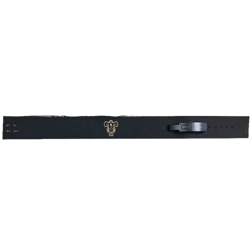 Clover Magic Black Bulls Embroidered Gym Lever Belt