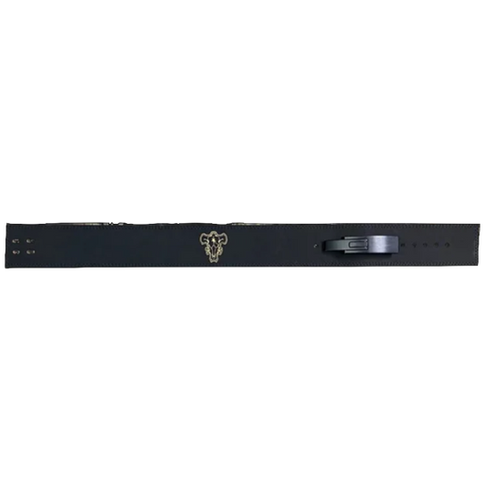 Clover Magic Black Bulls Embroidered Gym Lever Belt