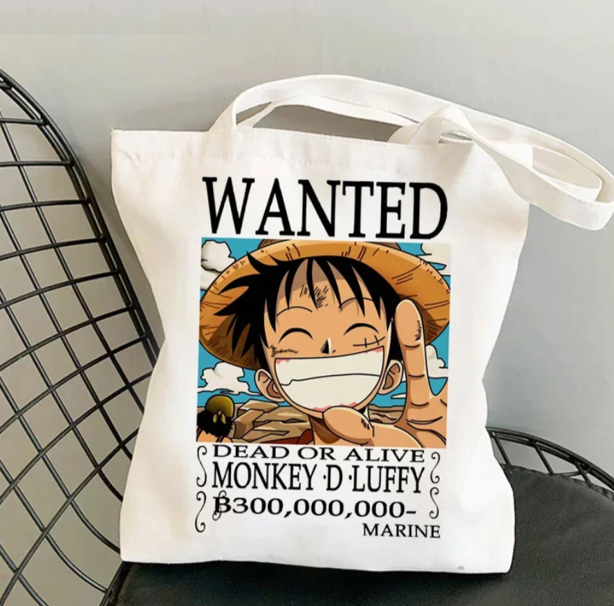 Pirate King’s Voyage Straw Hat Captain WANTED Tote Bag