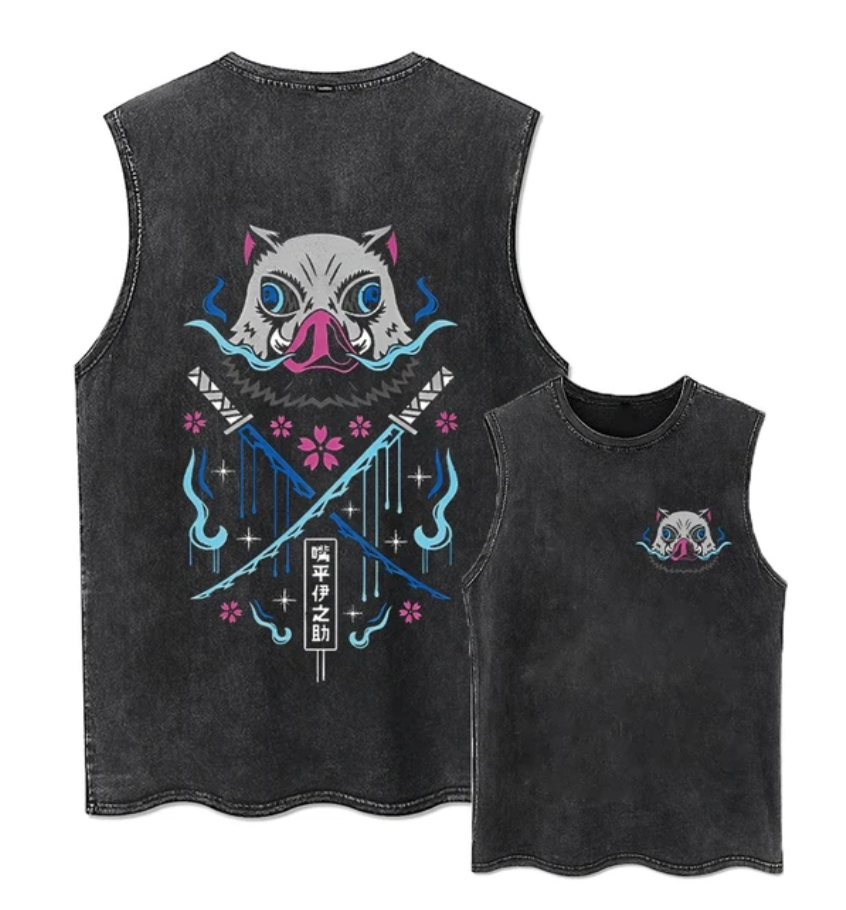 Blade of Demon Hunters Boar Head Fighter Tank Top