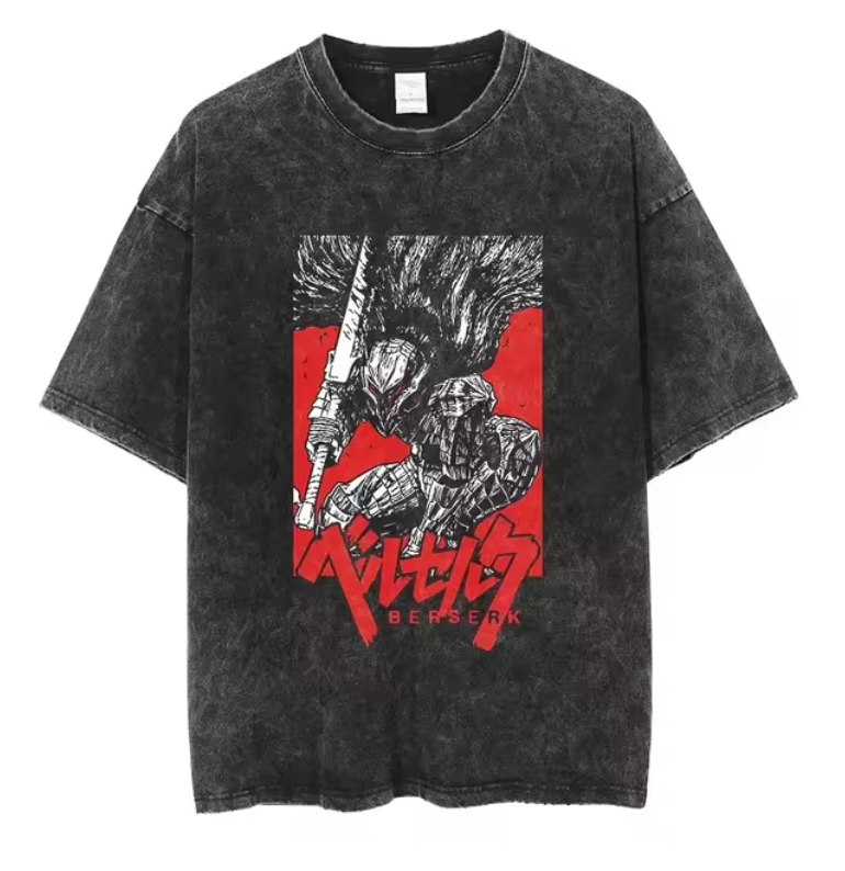 Berserker Schwarzer Schwertkämpfer V7 T-Shirt