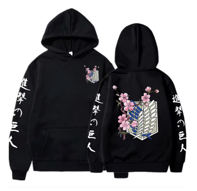 Titan Siege Surveys Corps X Sakura Hoodie