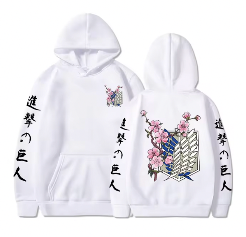 Titan Siege Surveys Corps X Sakura Hoodie