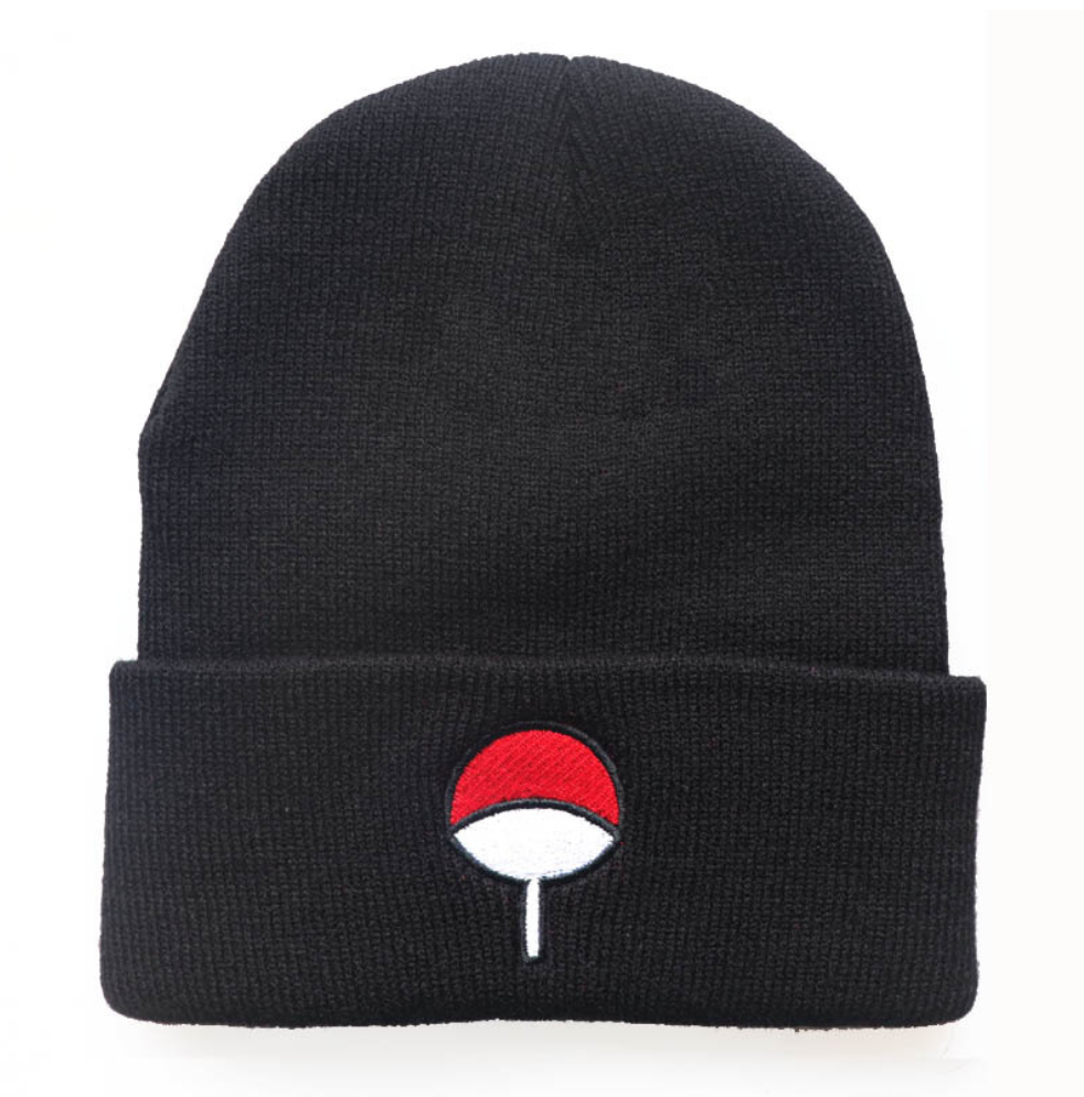 Bonnet brodé avec logo du clan Naruto Uchiha