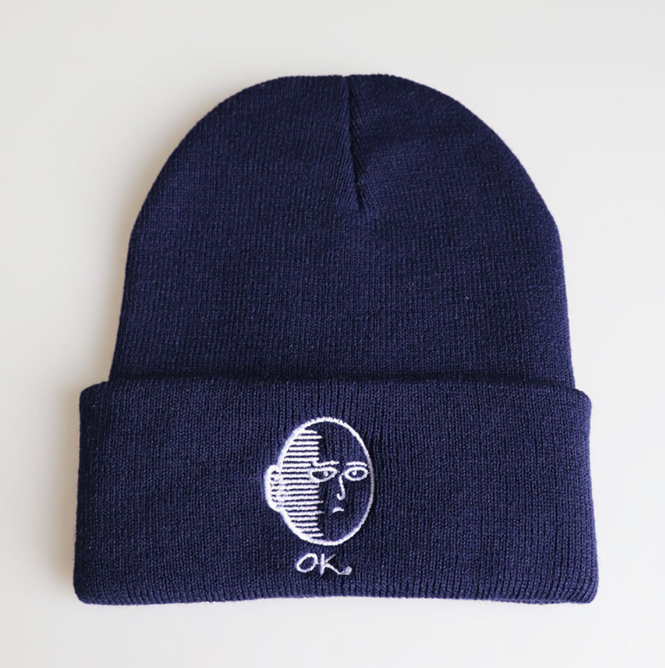 Bonnet brodé One Punch Man "OK"