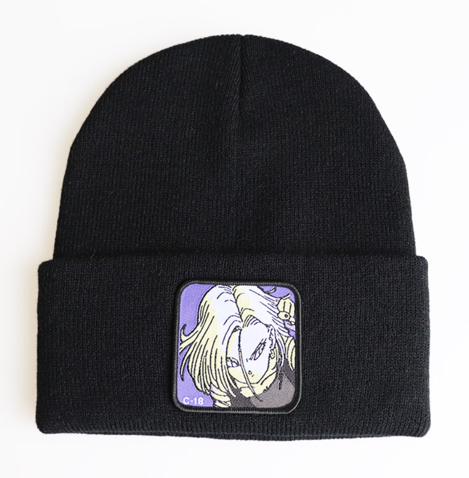 Saiyan Legacy C-18 Patch Embroidered Beanie