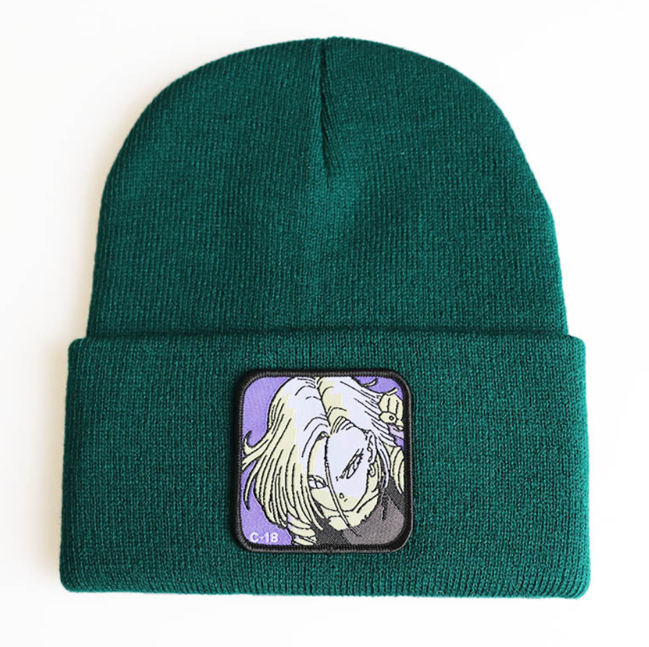 Saiyan Legacy C-18 Patch Embroidered Beanie