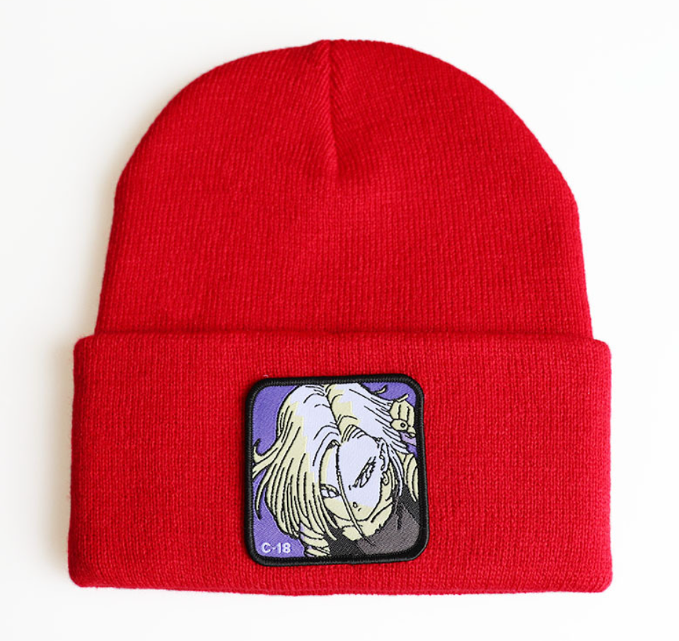 Saiyan Legacy C-18 Patch Embroidered Beanie
