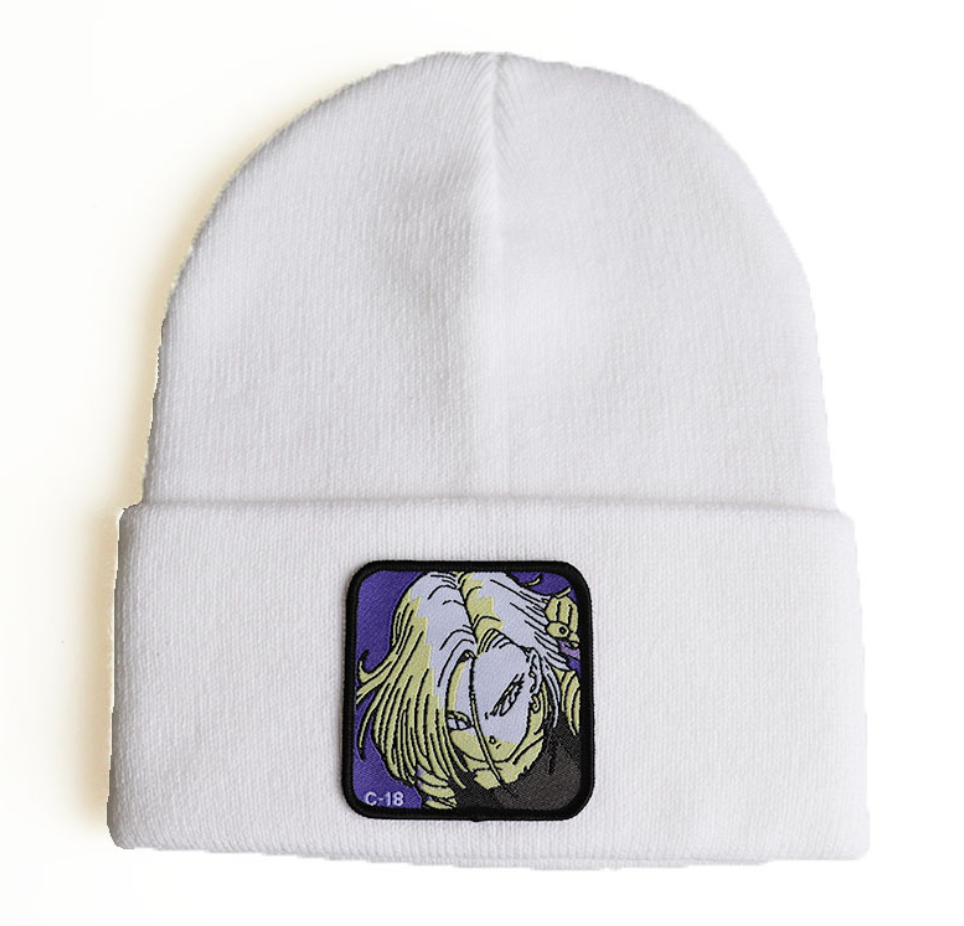 Saiyan Legacy C-18 Patch Embroidered Beanie