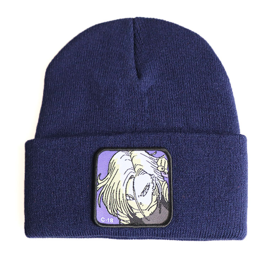 Saiyan Legacy C-18 Patch Embroidered Beanie