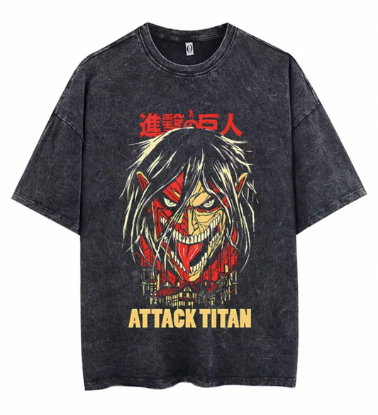 T-shirt Attaque des Titans Eren Yeager Attack Titan V2