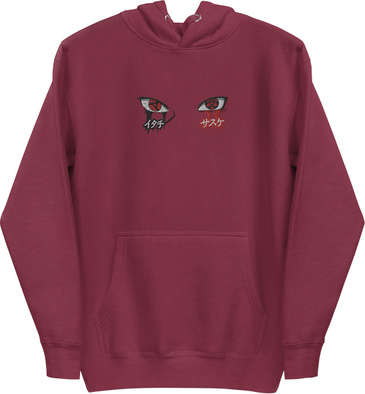 Naruto – Itachi & Sasuke – Kapuzenpullover „Blood Brothers“ (bestickt)