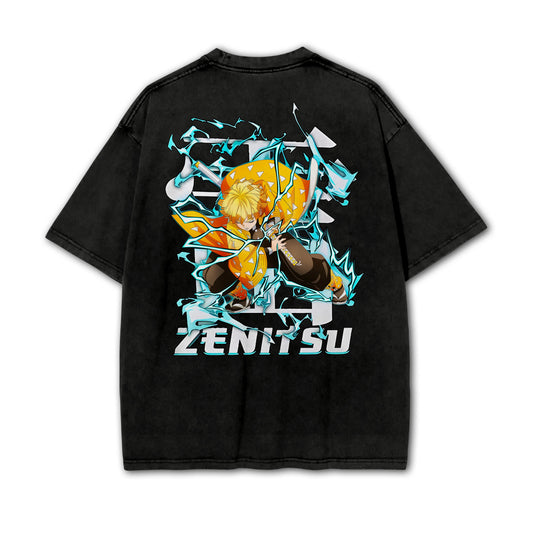 Blade of the Demon Hunters Zenitsu V2 Vintage T Shirt