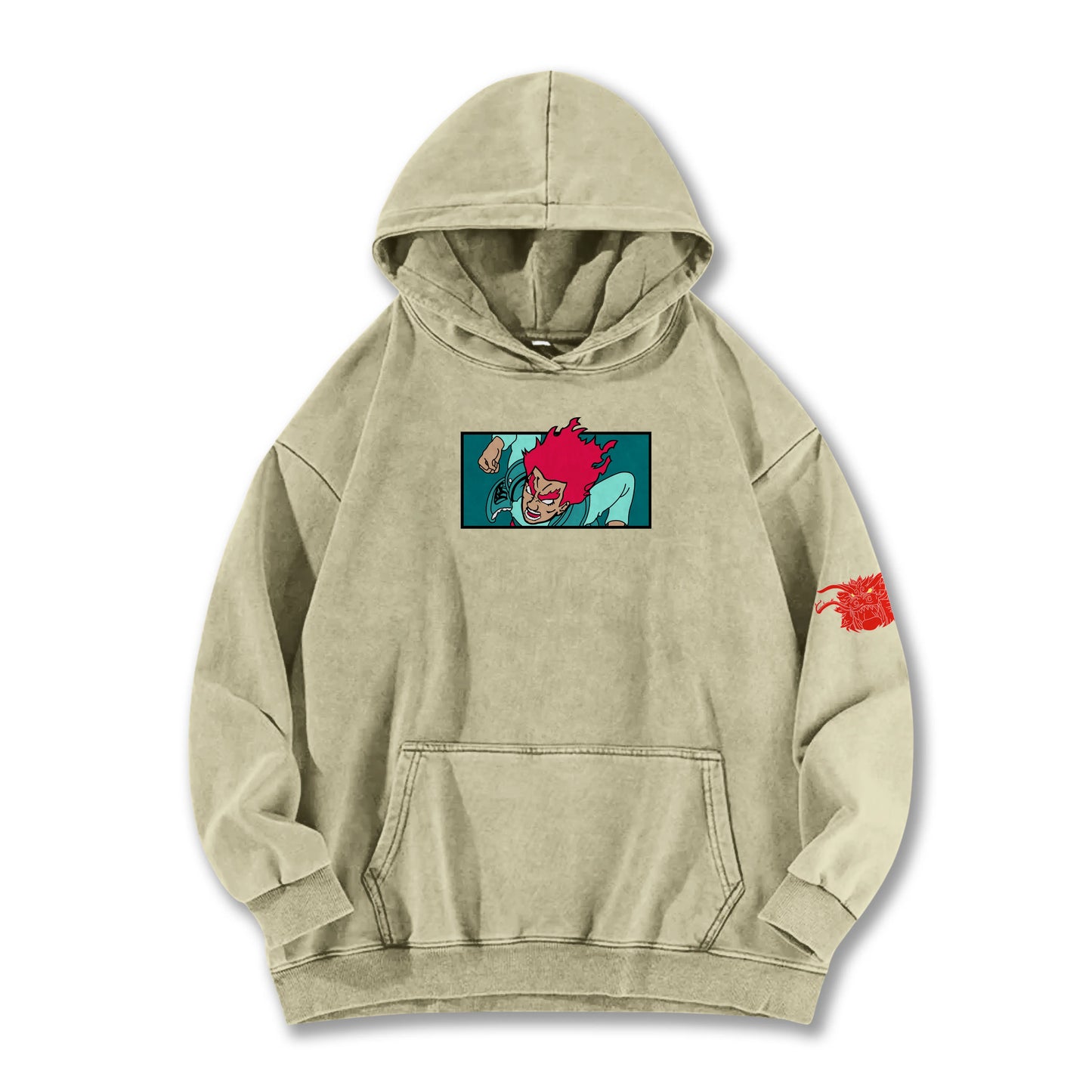 Hidden Leaf Shinobi Might Guy 8 Gates Boxy Vintage Hoodie