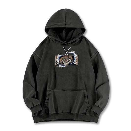 Blade of the Demon Hunters Inosuke Hashibara Vintage Hoodie