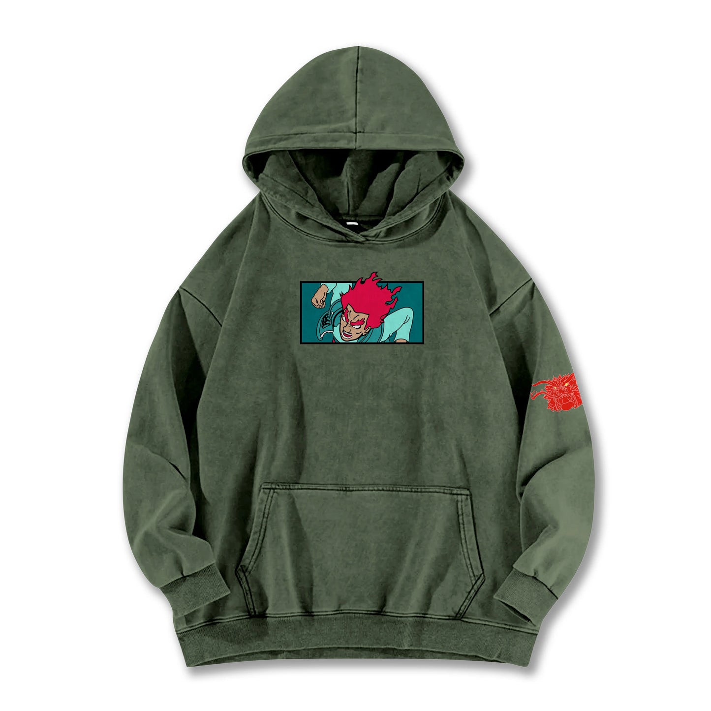Hidden Leaf Shinobi Might Guy 8 Gates Boxy Vintage Hoodie