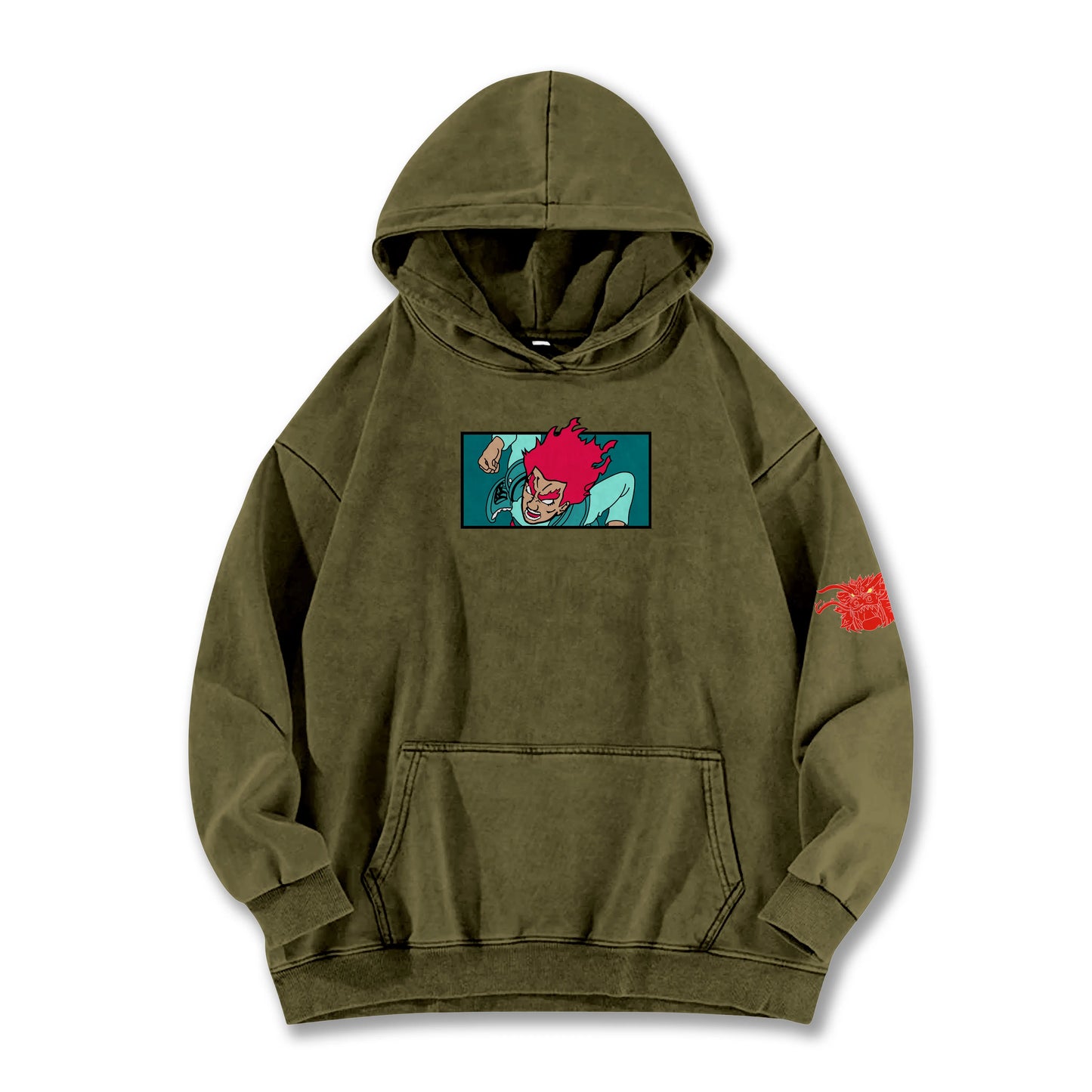 Hidden Leaf Shinobi Might Guy 8 Gates Boxy Vintage Hoodie