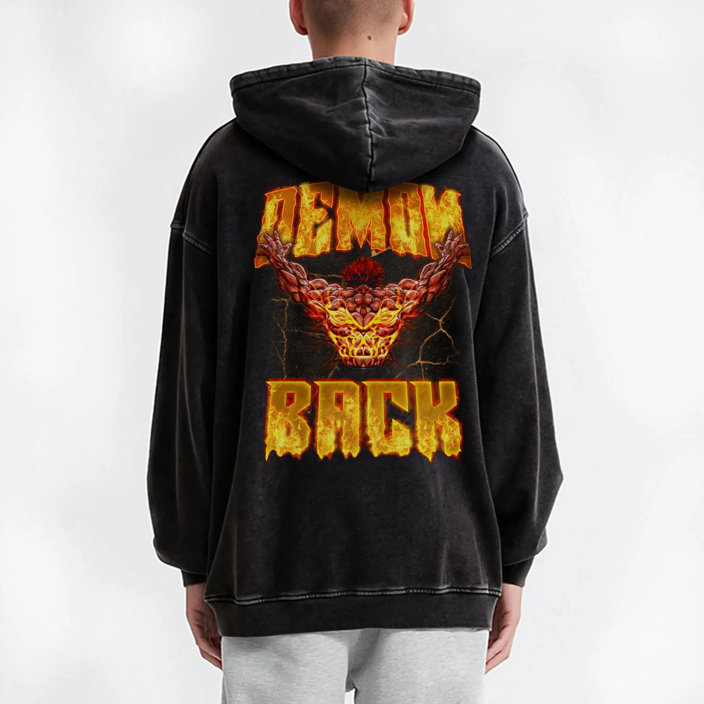 Ultimate Grappler - Yujiro Hanma's Demon Back Vintage Hoodie