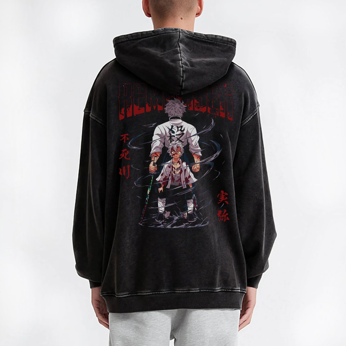 Blade of Demon Hunters Sanemi Shinazugawa Vintage Hoodie