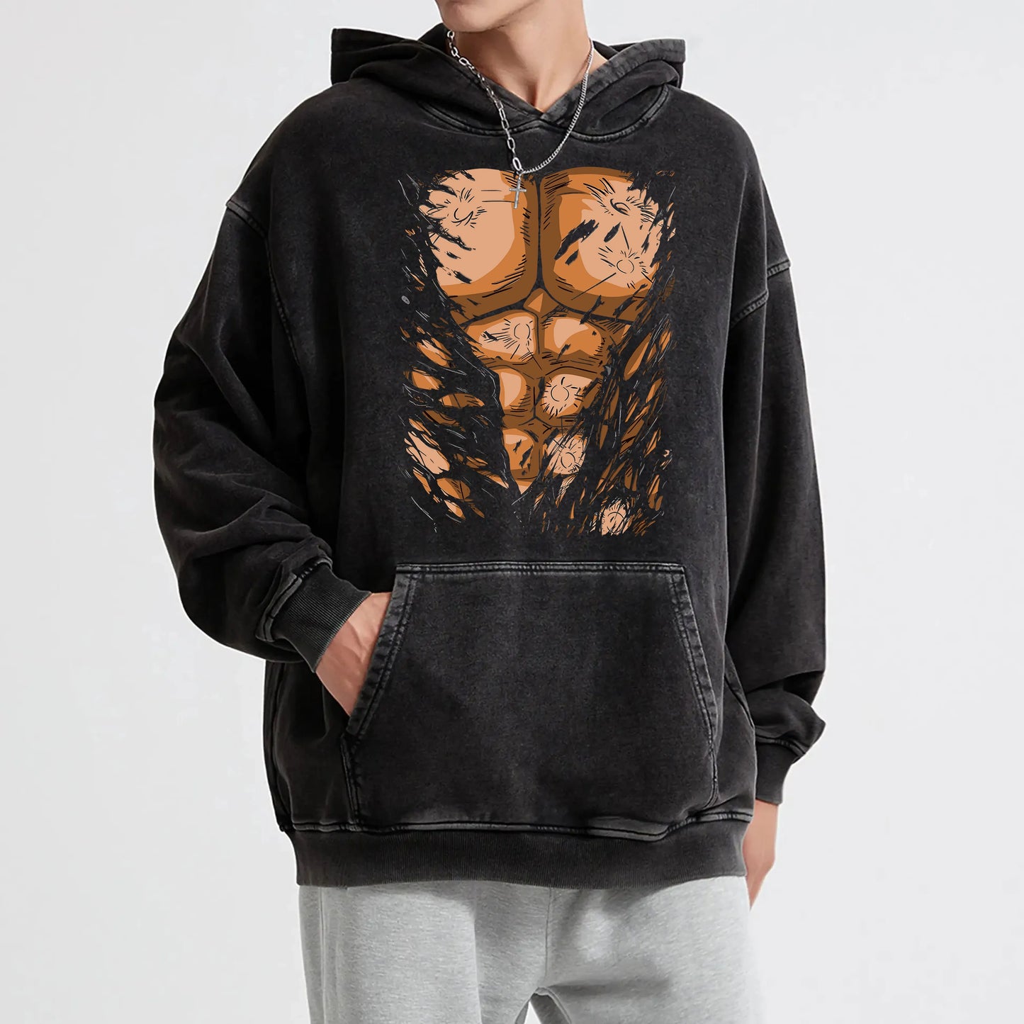 Ultimate Grappler's 6-Pack Abs Vintage Hoodie