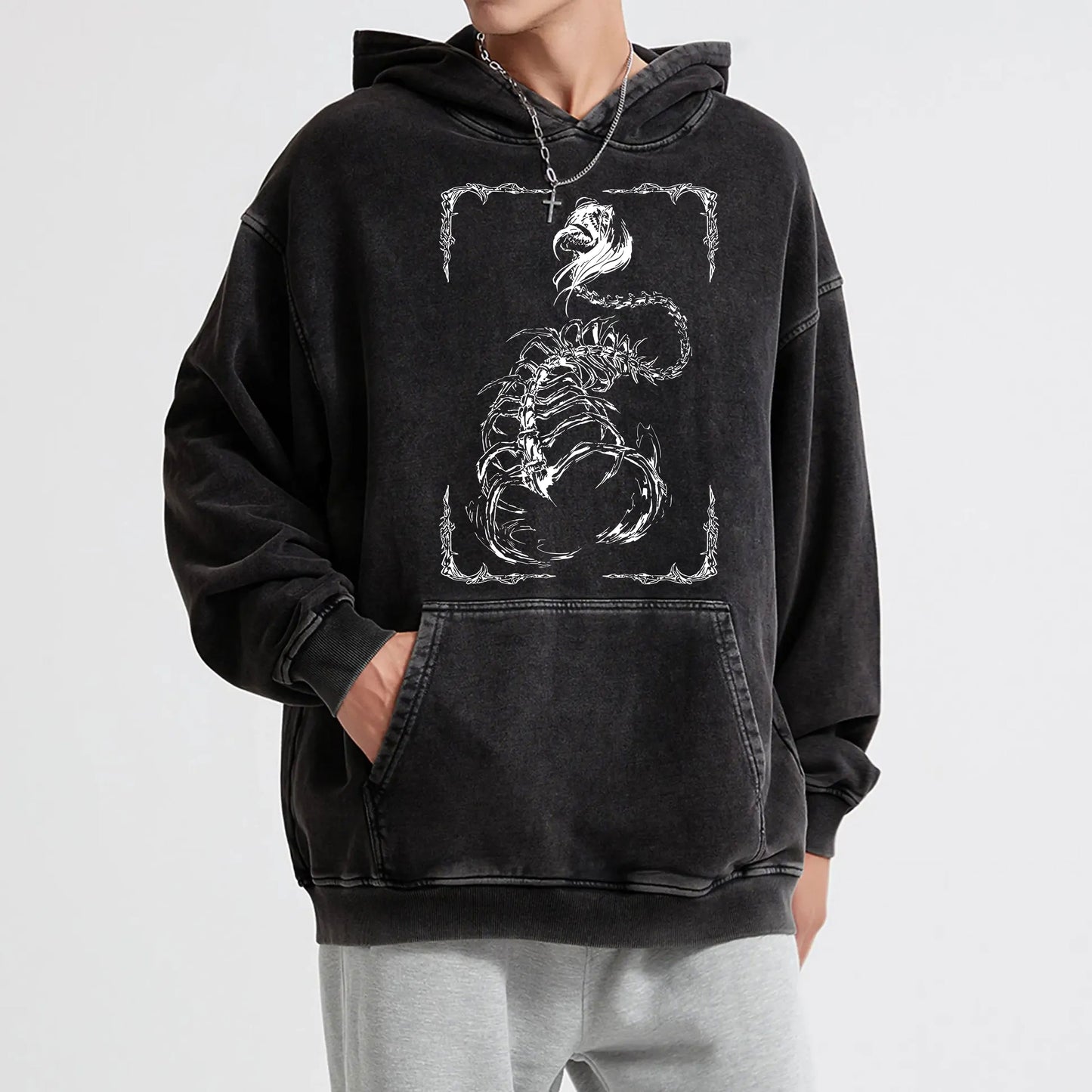 Titan Siege Skeleton Vintage Hoodie