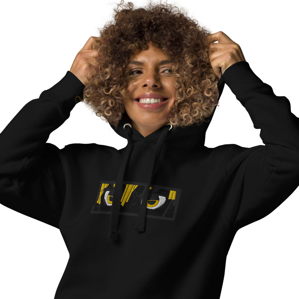 Demon Slayer Zenitsu Blackout-Kapuzenpullover (bestickt)