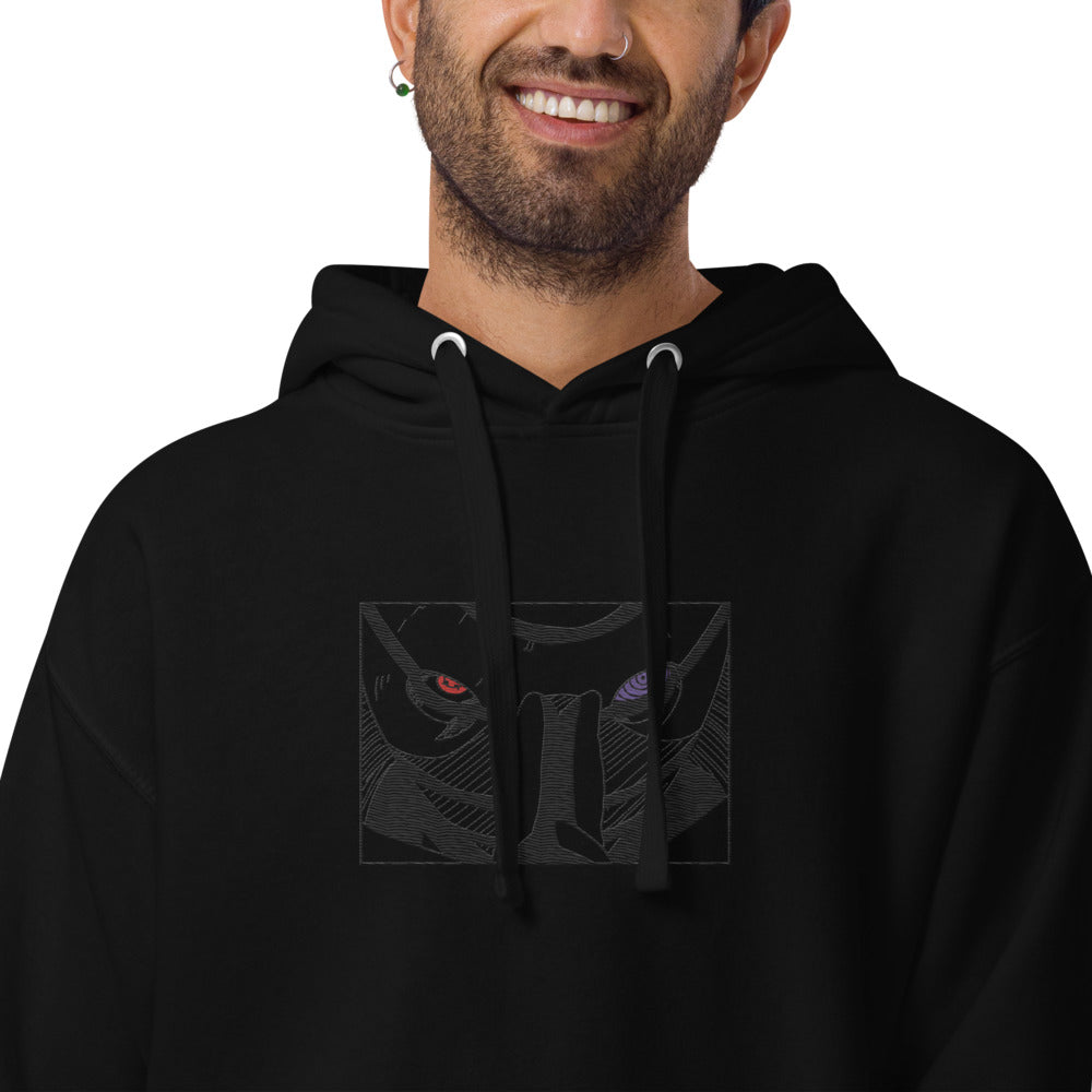 Naruto Obito Blackout-Kapuzenpullover (bestickt)