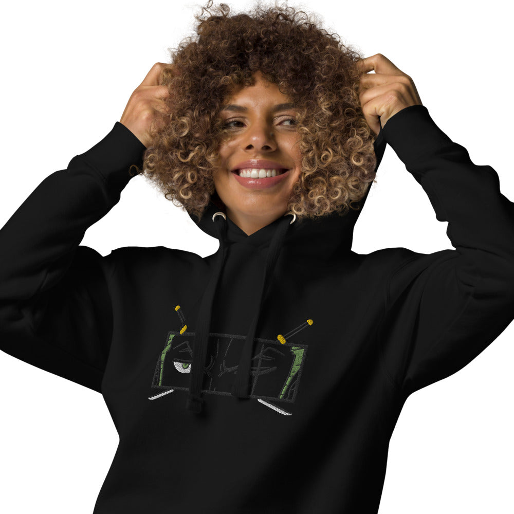 Pirate King’s Voyage Pirate Hunter Swordsman Blackout Hoodie (Embroidered)