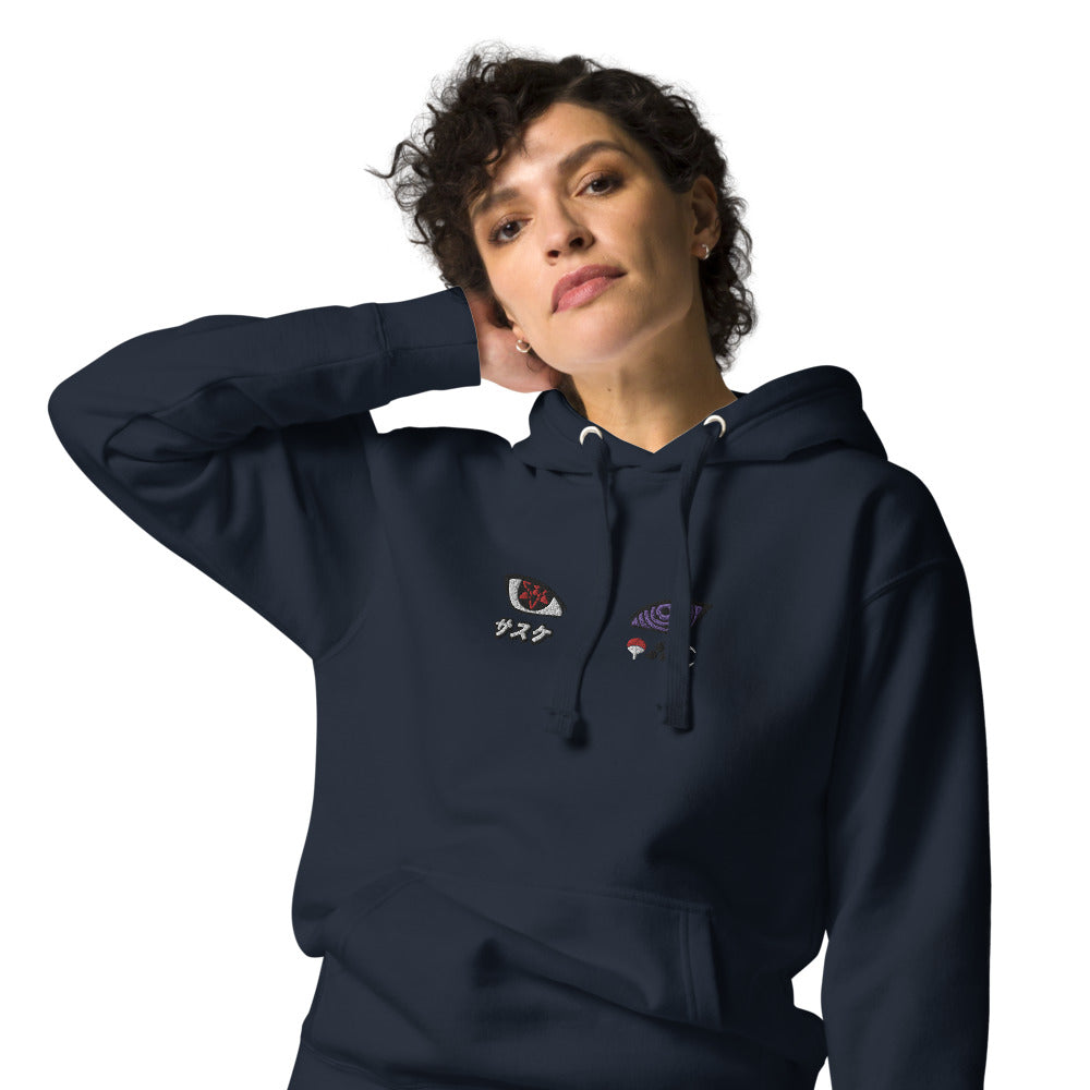 Sweat à capuche Naruto-L'éveil de Sasuke (brodé)