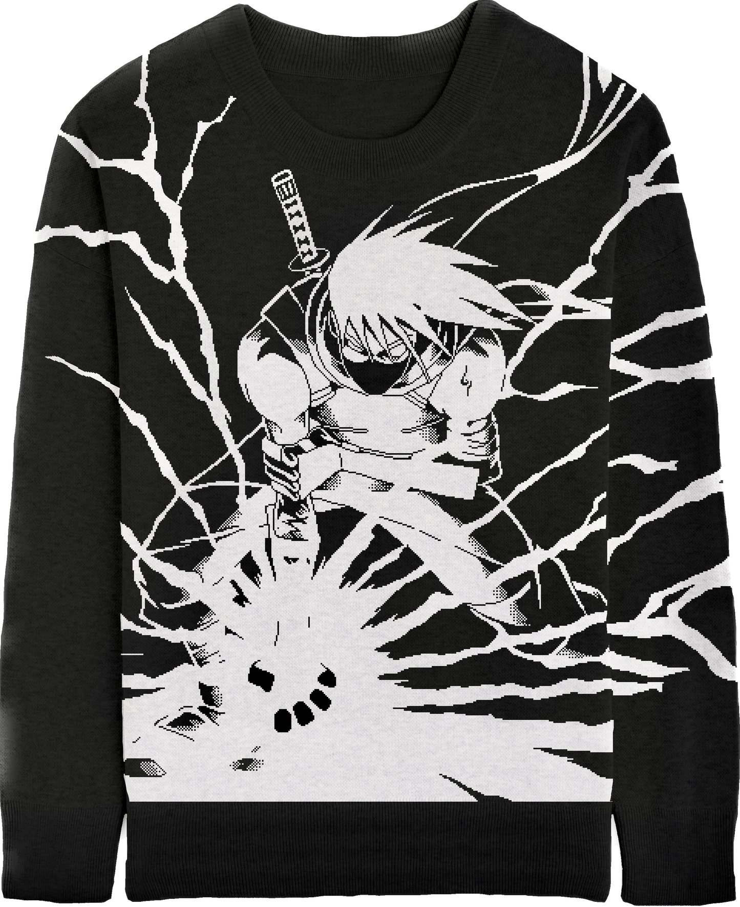 Hidden Leaf Shinobi - Copy Ninja's Chidori Hand Knit Sweater