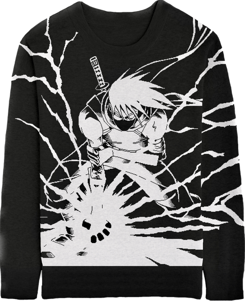 Naruto-Pull tricoté à la main Chidori de Kakashi Hatake