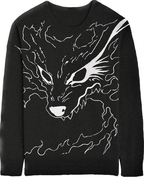 Naruto – Handgestrickter Pullover „Kuramas Zorn“