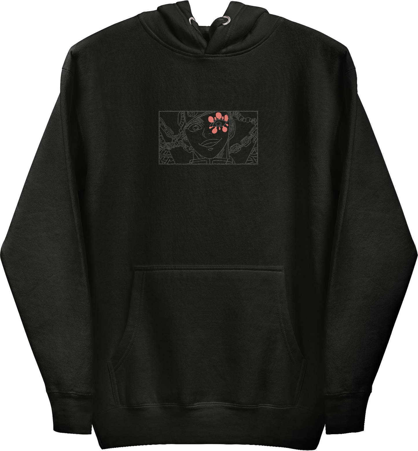 Blade of Demon Hunters - Uzui Tengen Embroidered Blackout Hoodie