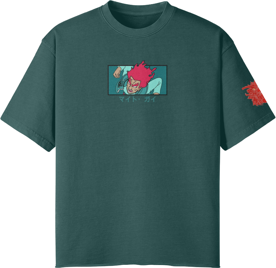 Hidden Leaf Shinobi Green Beast 8 Gates Boxy T-Shirt