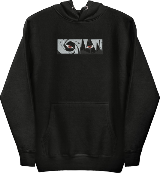 Naruto – Kakashi & Obito Mangekyo Sharingan Blackout Hoodie (bestickt)