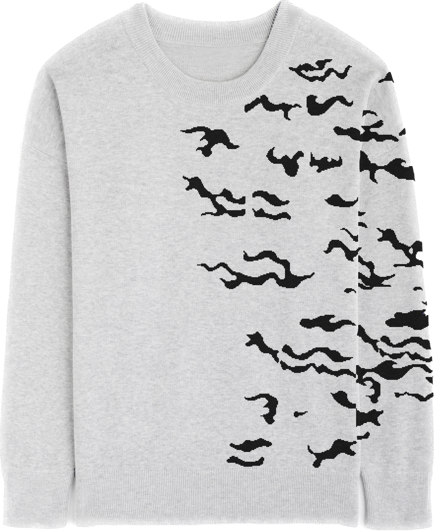 Hidden Leaf Shinobi Curse Mark Hand Knit Sweater White