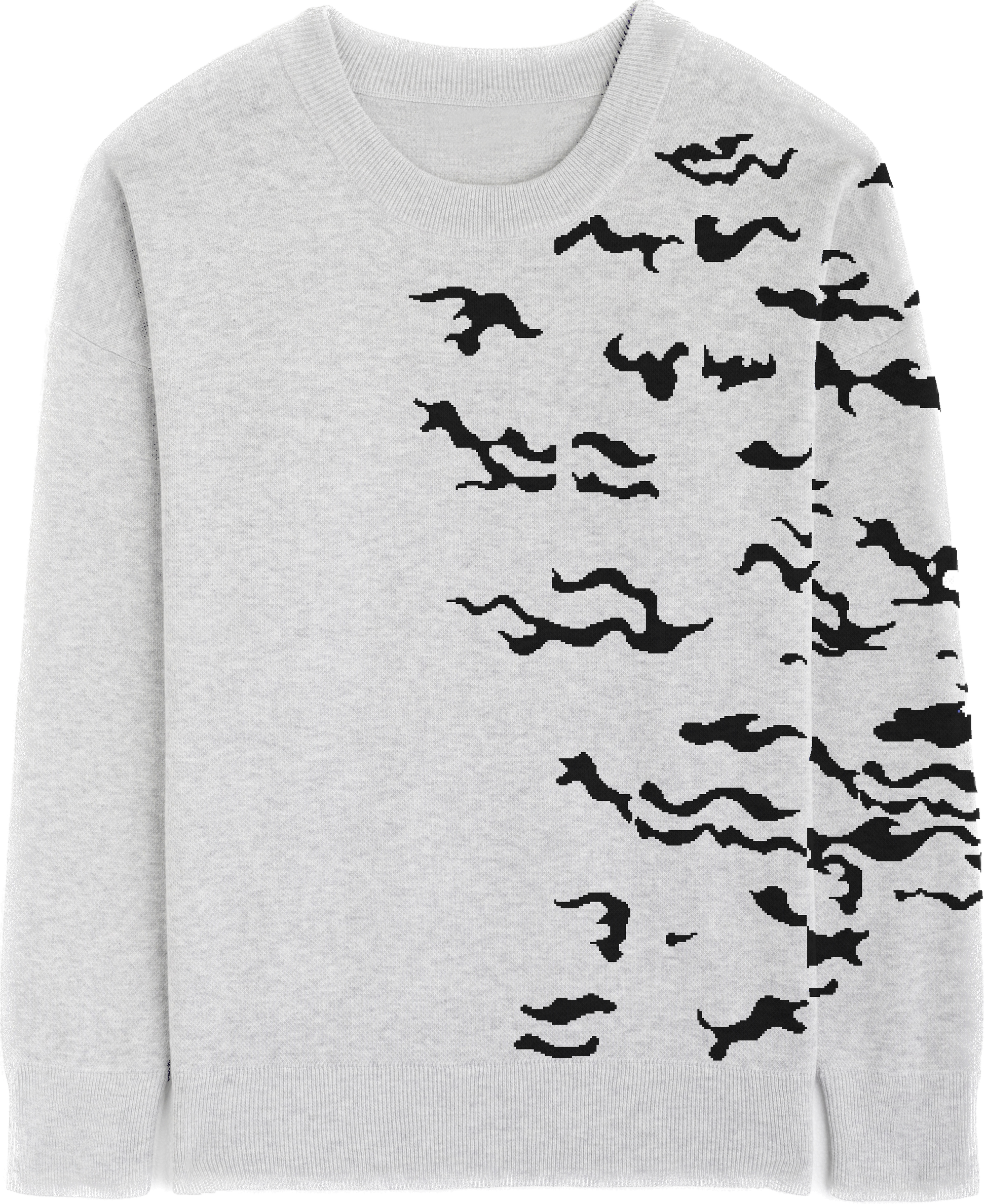 Hidden Leaf Shinobi Curse Mark Hand Knit Sweater White