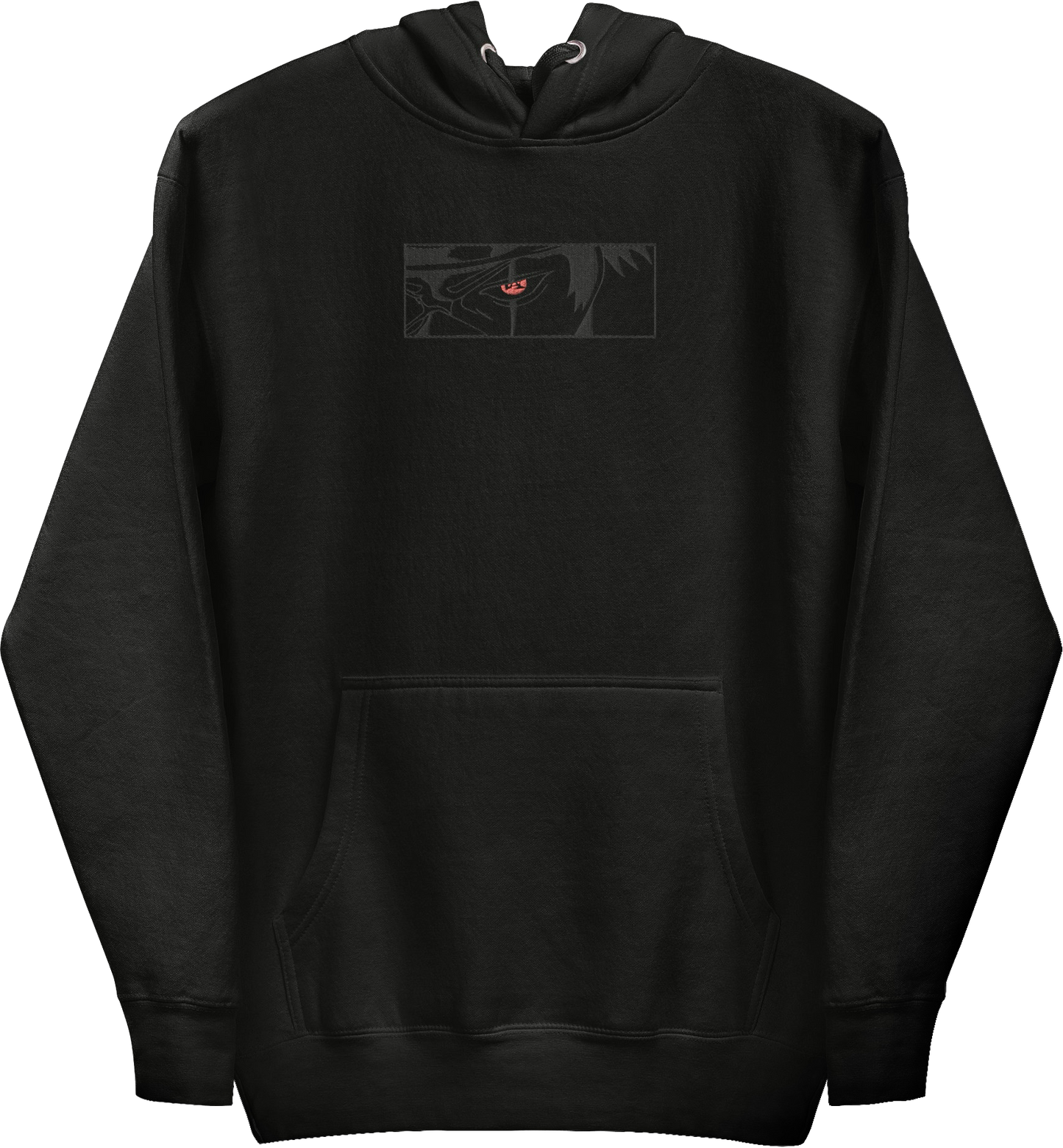 Naruto – Kakashi Mangekyo Sharingan Blackout Hoodie (bestickt)