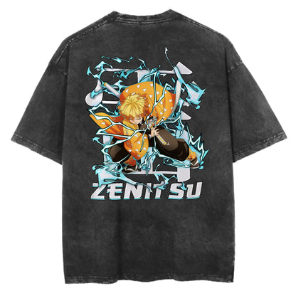 Blade of Demon Hunters Thunder Breather V2 Vintage T-Shirt