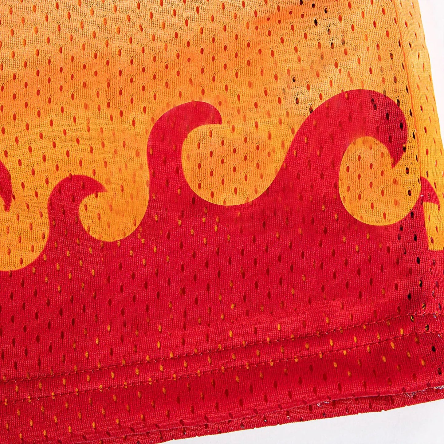 Flame Pillar Mesh Shorts