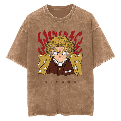 Blade of Demon Hunters Thunder Breather Rage V2 Vintage T-Shirt