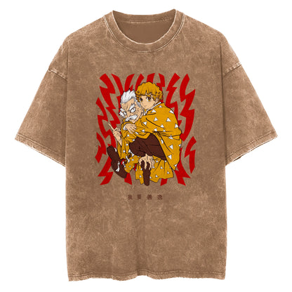 Blade of the Demon Hunters Zenitsu's Master Vintage T Shirt