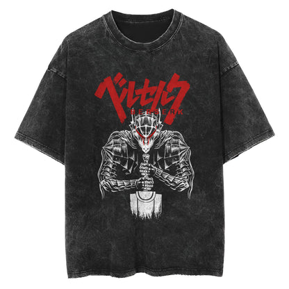 Dark Sword Saga Black Swordsman V4  Vintage T Shirt