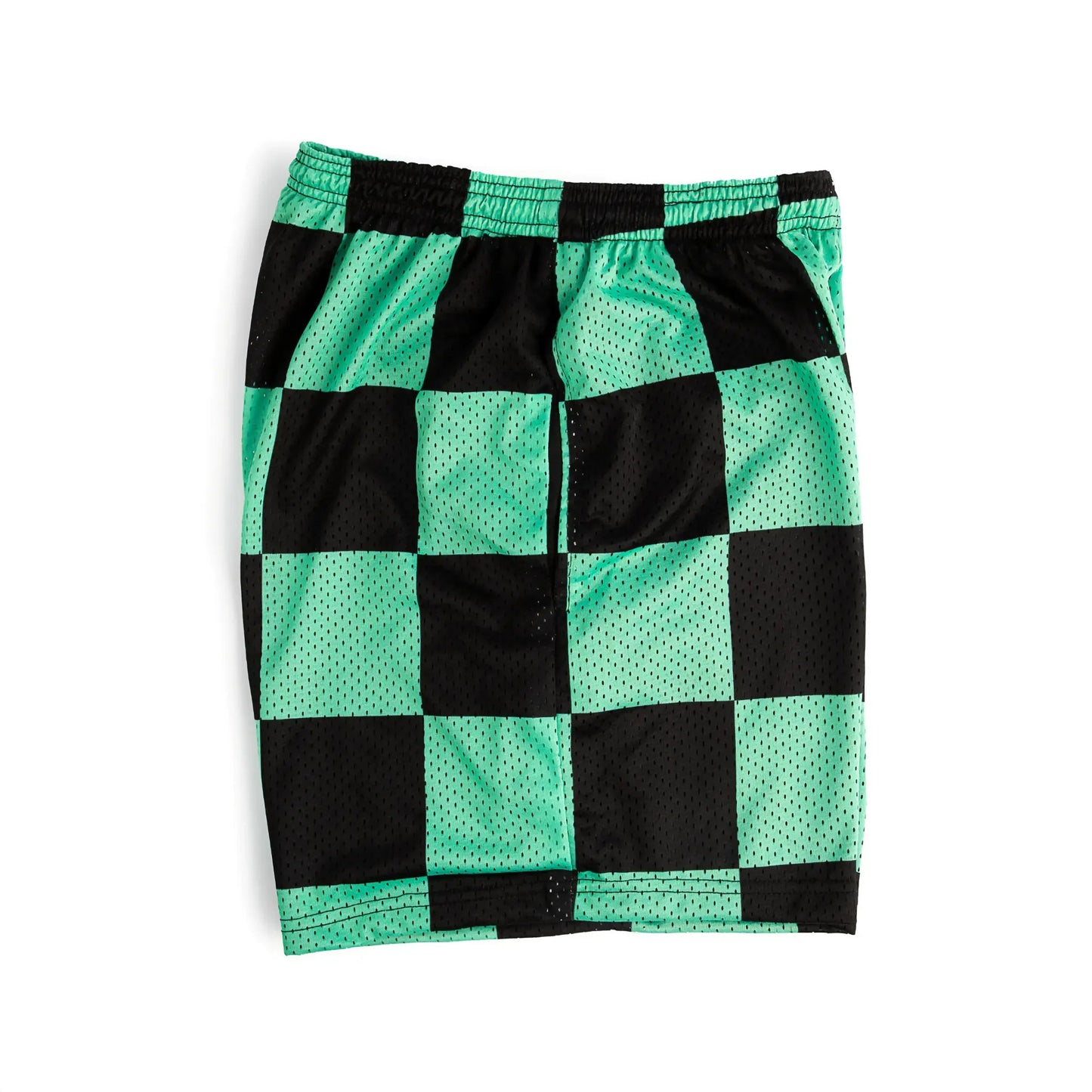 Green Check Mesh Shorts