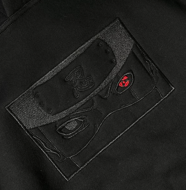 Naruto – Kakashi V2 Blackout-Kapuzenpullover (bestickt)